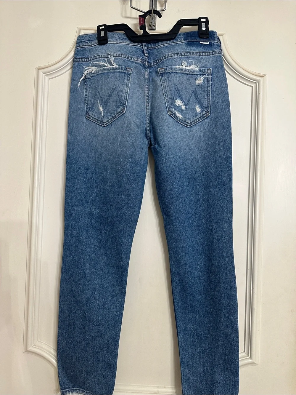 MOTHER Light Blue Distressed Boyfriend Jeans